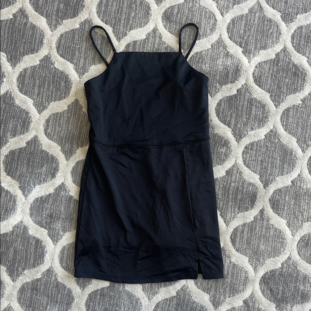 Black Spaghetti Strap Mini Dress